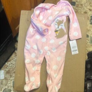 Net Sz 9 mths squirrel footed coverall